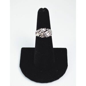 VINTAGE AVON‎ Silver Tone Ring Size 6.25 Ribbed